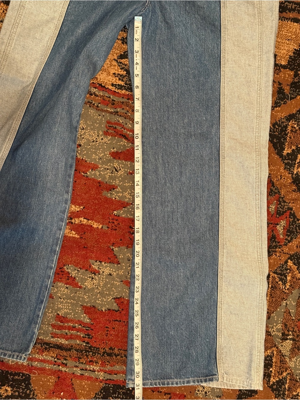 Veronica Beard Taylor Two-Tone Wide Leg Jean - Picture 5 of 9